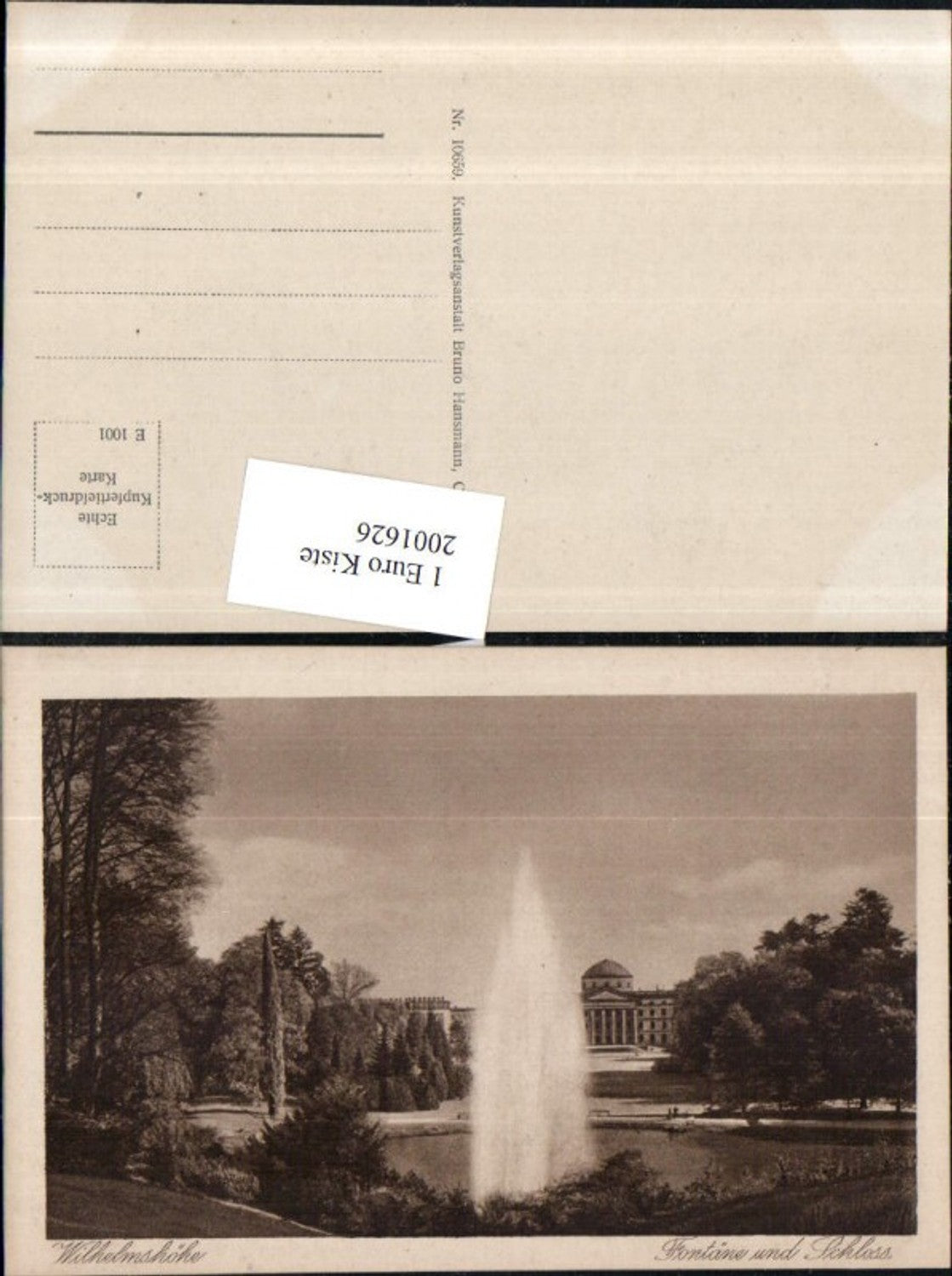 2001626,Wilhelmshöhe Fontäne Springbrunnen und Schloss