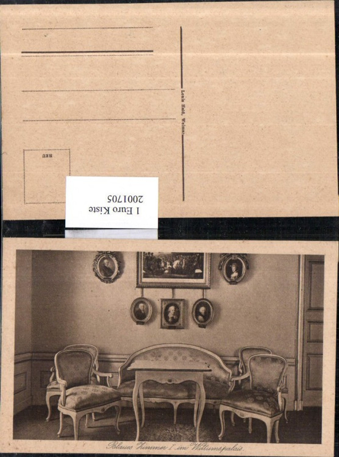 2001705,Blaues Zimmer im Wittumspalais Innenansicht Stuhl Sessel