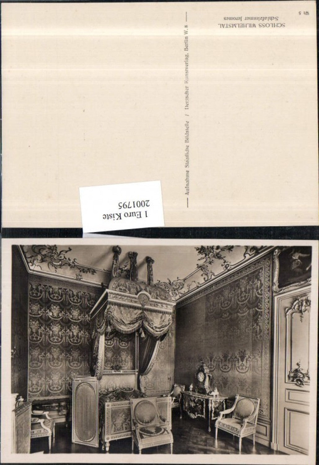 2001795,Schloss Wilhelmstal Schlafzimmer Jeromes Innenansicht