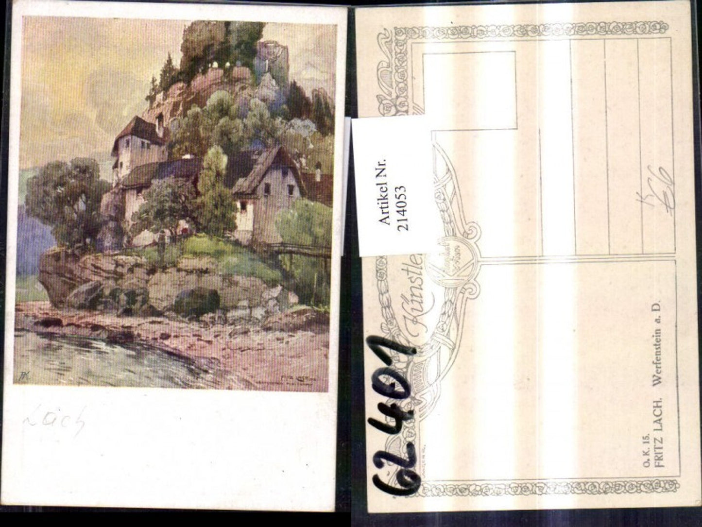 214053,Künstler AK Lach Fritz Werfenstein a. d. Donau pub Kilophot
