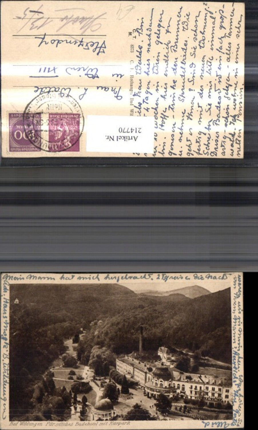 214770,Bad Wildungen Fürstliches Badehotel m. Kurpark