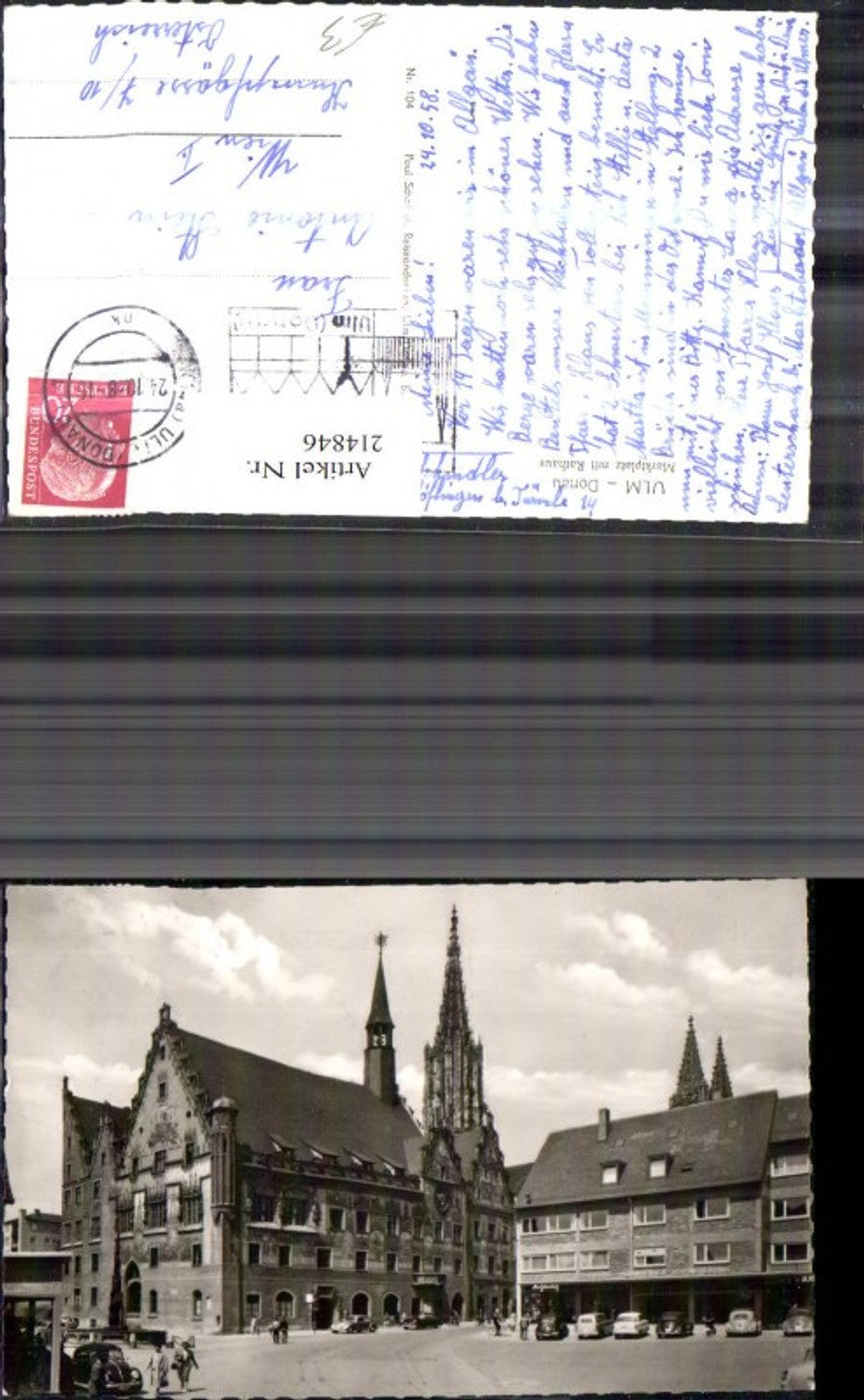 214846, Ulm Danube Market Square with Town Hall