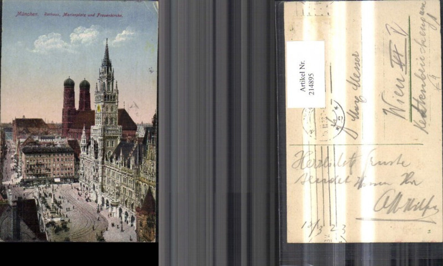 214895, Munich City Hall Marienplatz and Frauenkirche