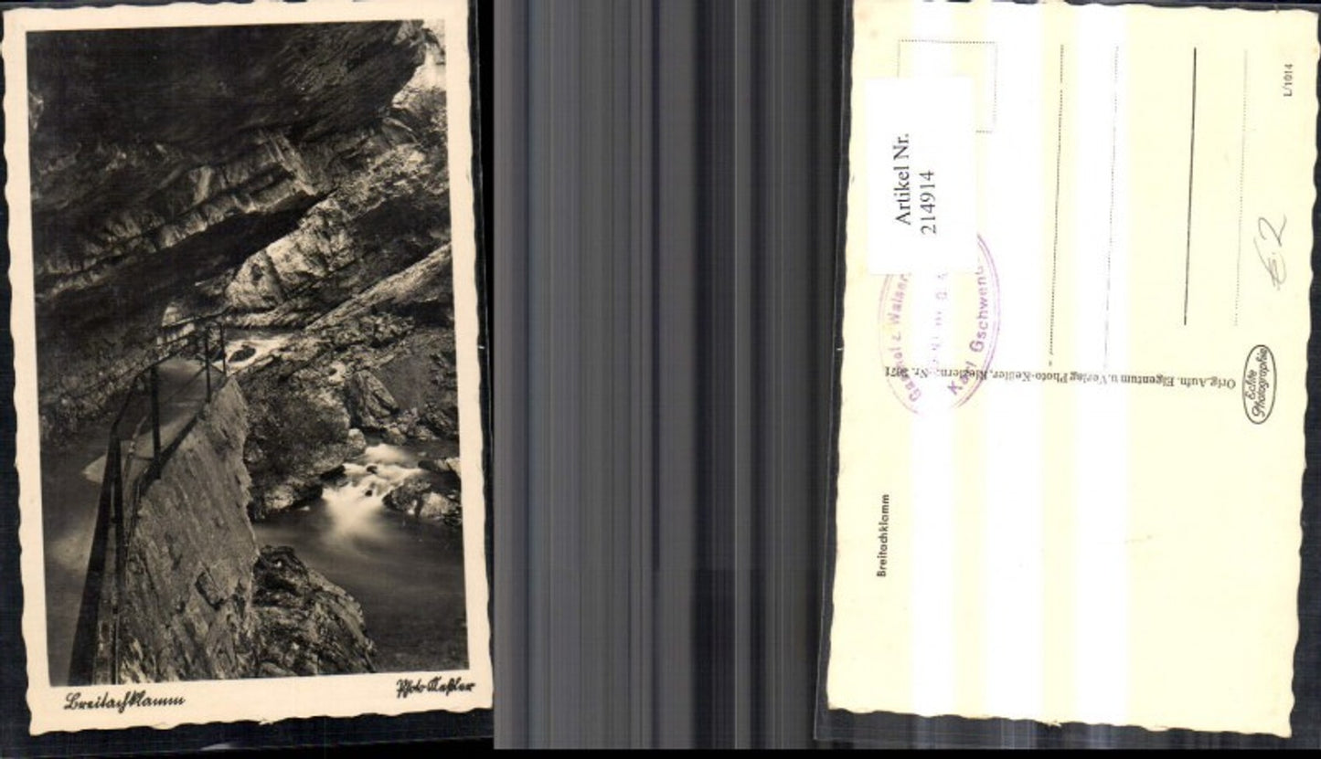 214914,Photo Ak Breitachklamm Oberstdorf