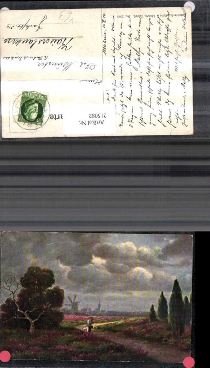 215082,Künstler Ak Landschaft Flander Holland Niederlande Windmühle pub Rehn& Linzen 2078