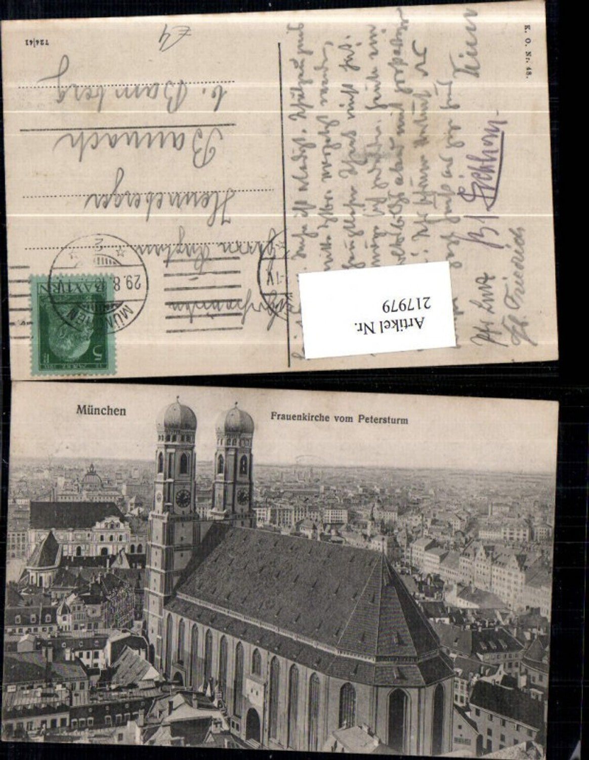 217979,München Teilansicht Frauenkirche Kirche vom Petersturm