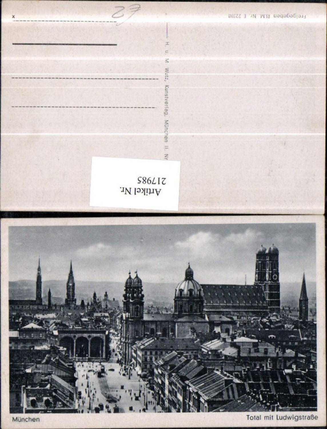 217985,München Teilansicht m. Ludwigstraße