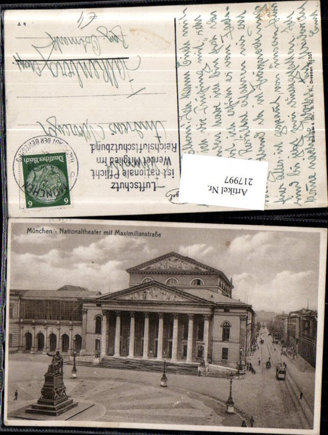 217997,München Nationaltheater Theater m. Maximilianstraße