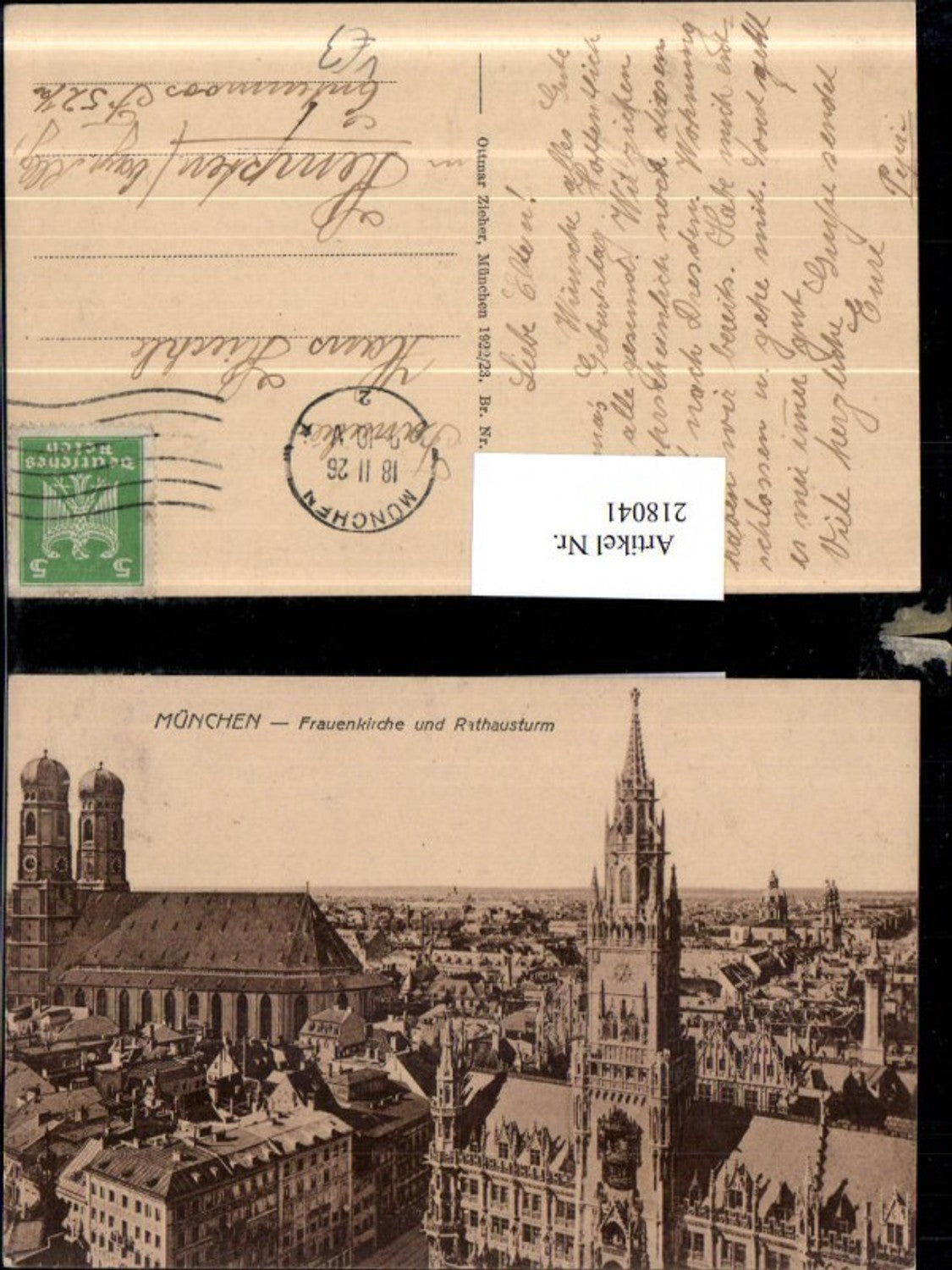 218041,München Frauenkirche Kirche u. Rathausturm pub Ottmar Zieher München 1035