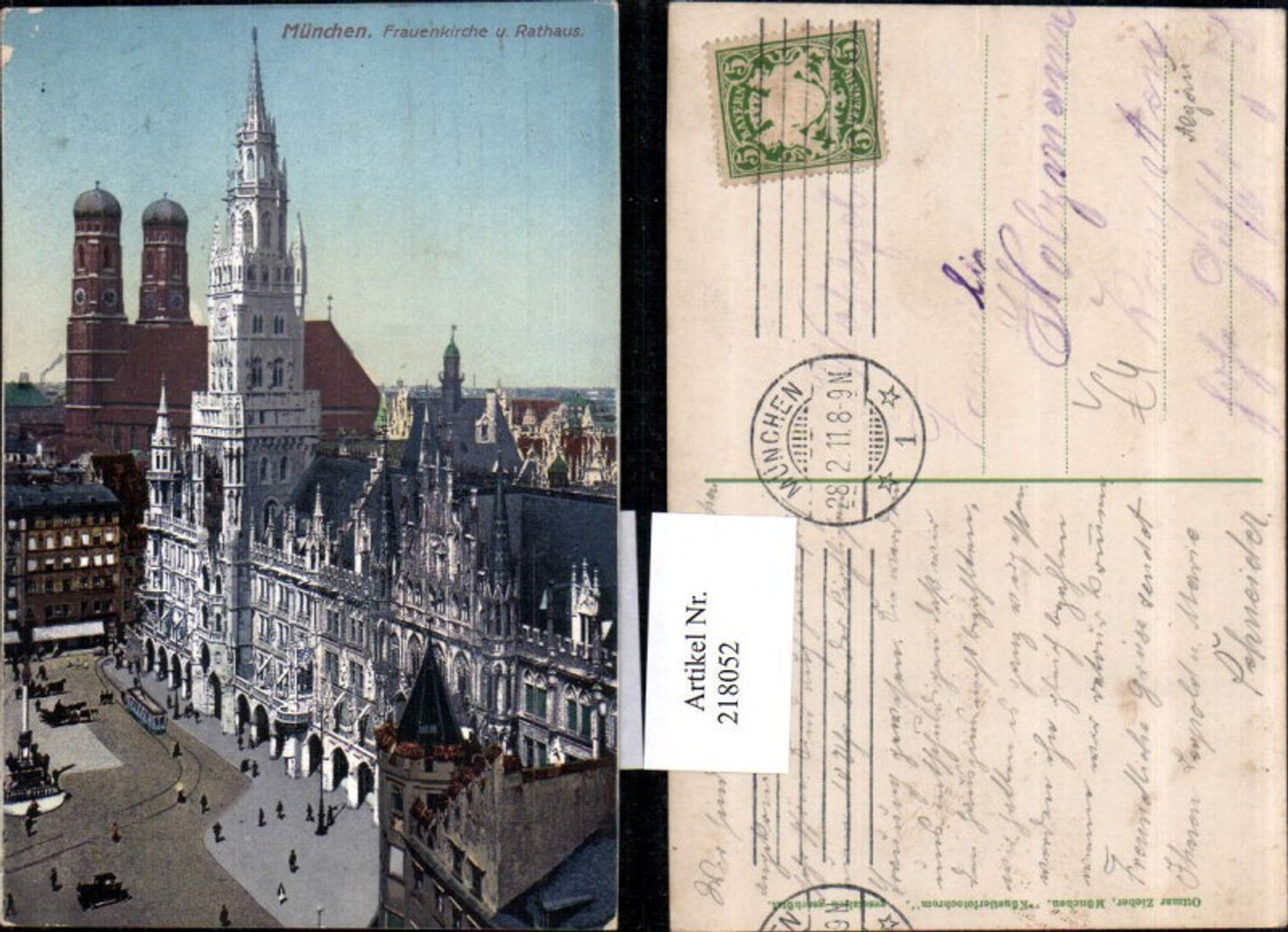 218052,München Frauenkirche Kirche u. Rathaus pub Ottmar Zieher München