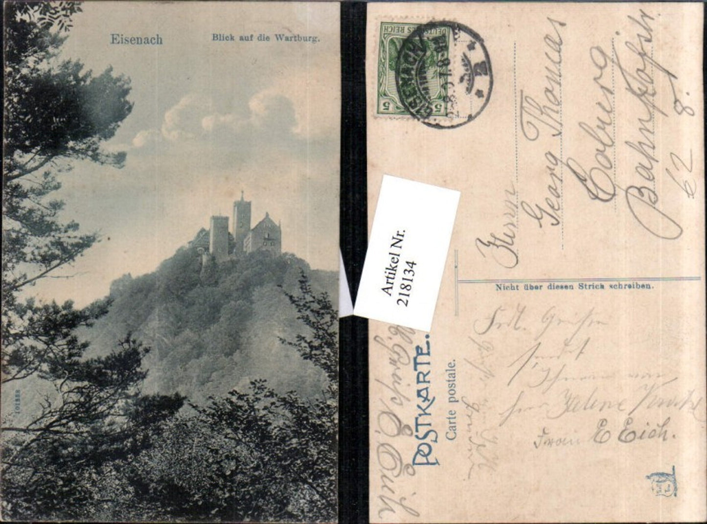 218134, Eisenach View of the Wartburg Castle