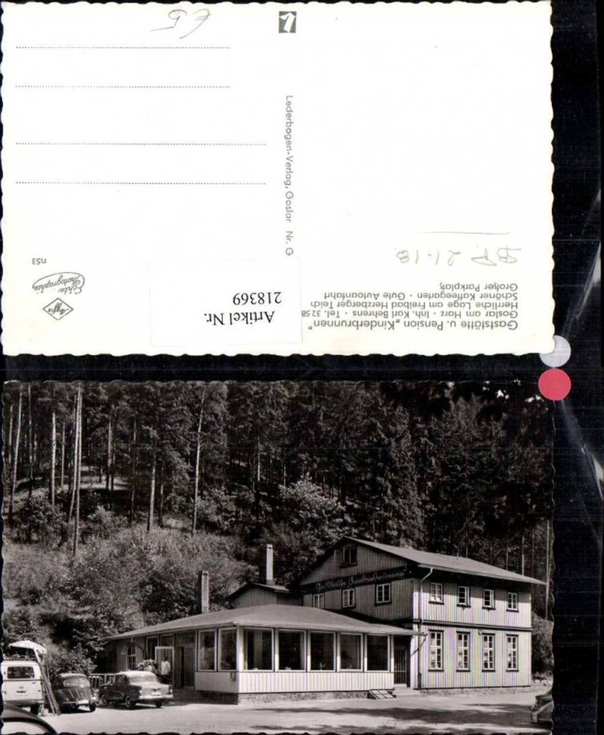 218369,Gaststätte u. Pension „Kinderbrunnen“ in Goslar am Harz