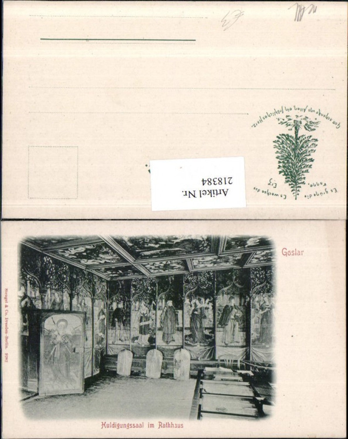 218384,Goslar Huldigungssaal im Rathaus Innenansicht