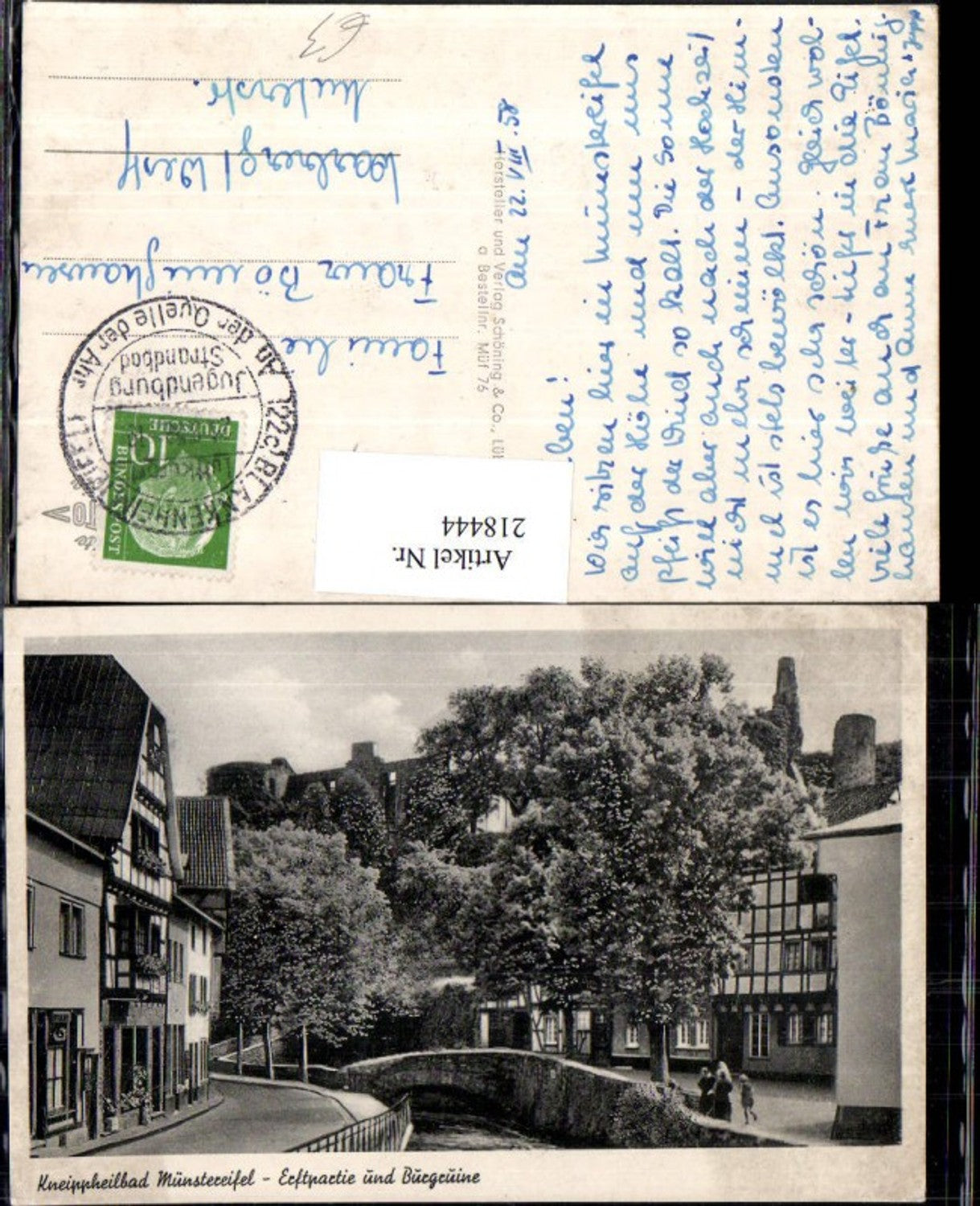 218444,Münstereifel Erftpartie u. Burgruine Ruine