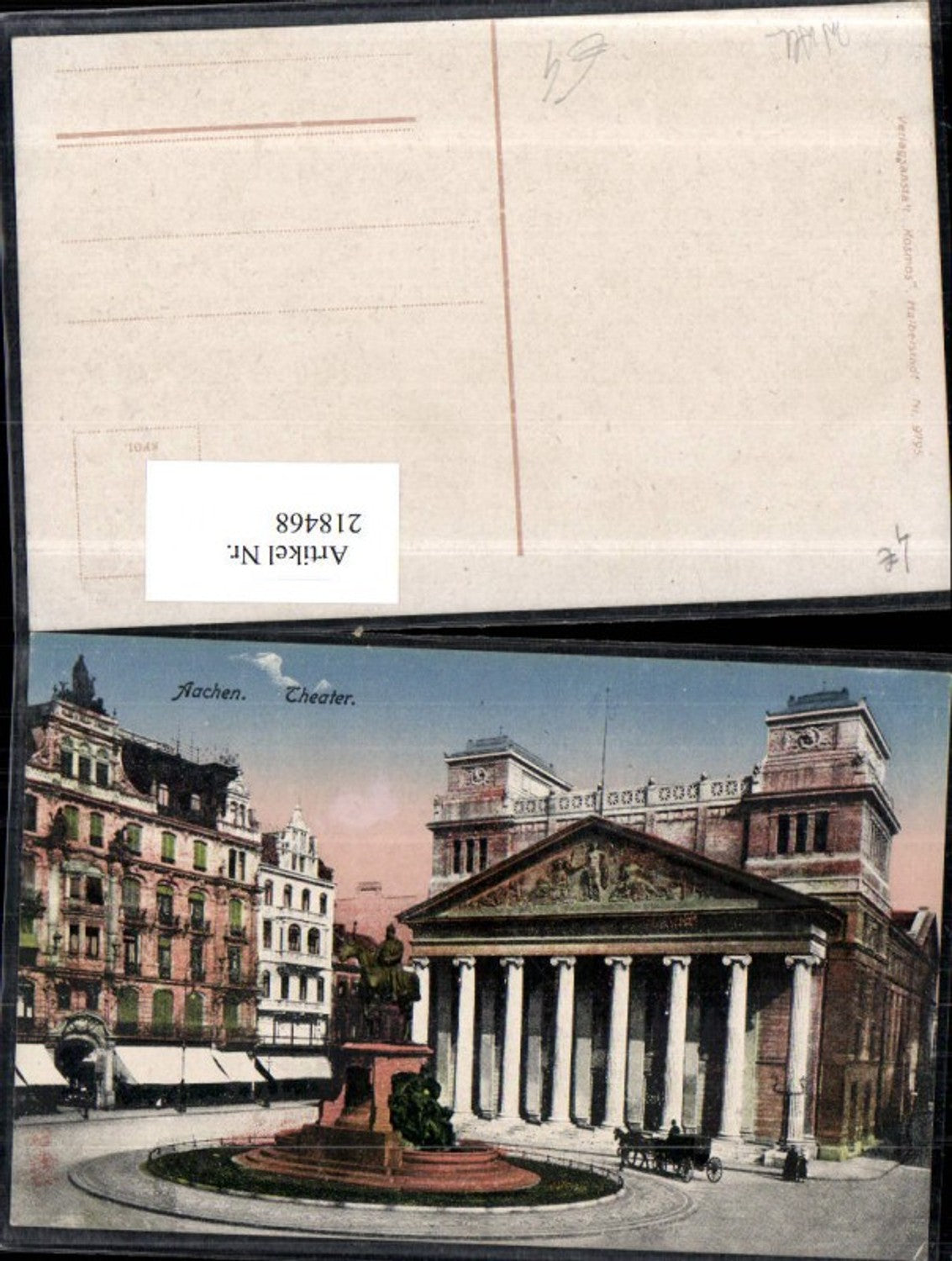 218468,Aachen Theater m. Kaiser Wilhelm Denkmal