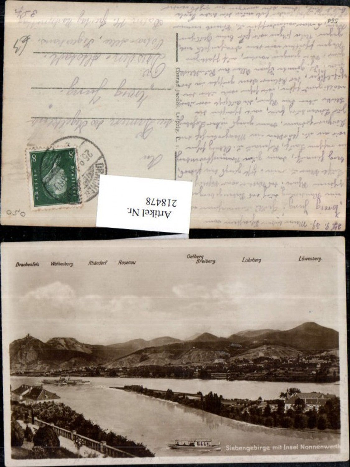 218478,Siebengebirge m. Insel Nonnenwerth Drachenfels Wolkenburg Rhöndorf Rosenau Ölberg Breiberg Lohrberg Löwenburg