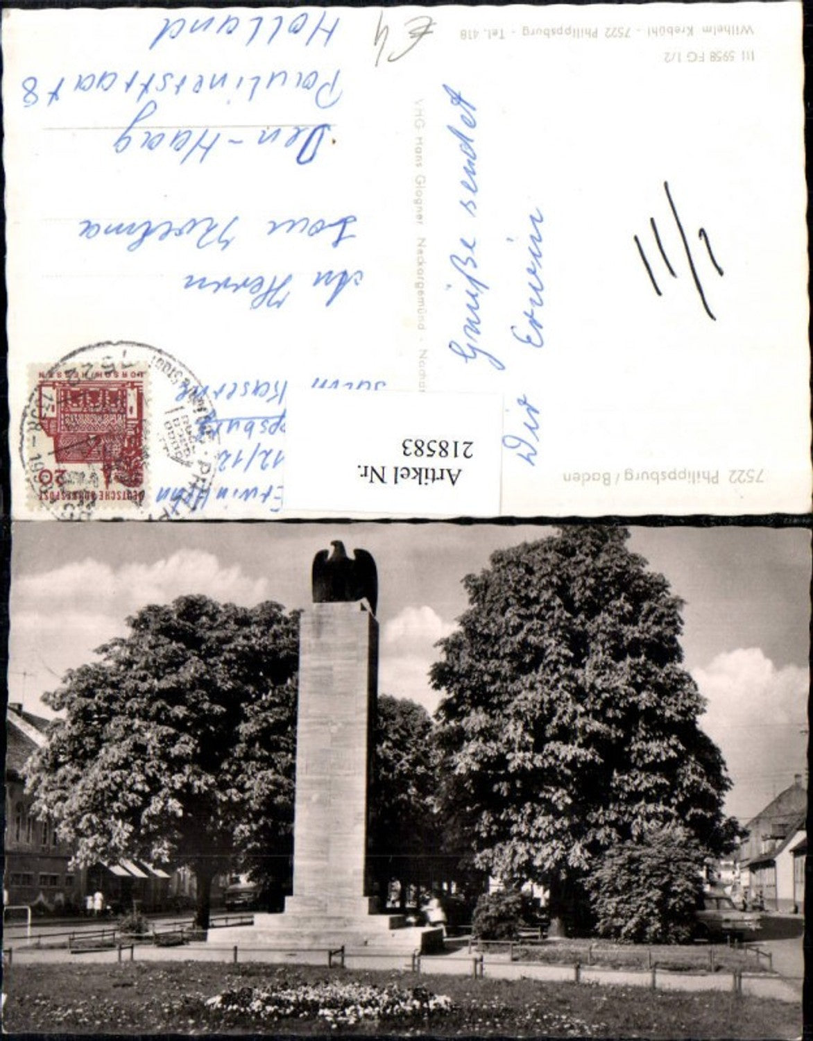218583,Philippsburg Baden Denkmal Monument