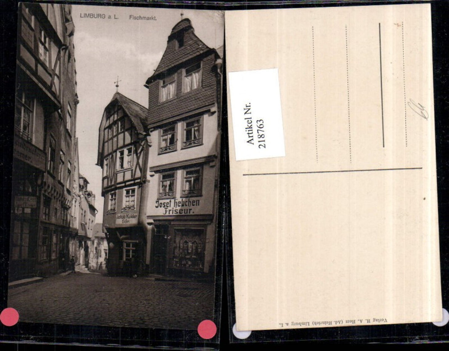 218763,Limburg a. d. Lahn Fischmarkt Straßenansicht Geschäfte Friseur