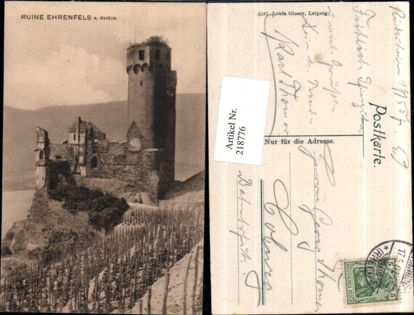 218776,Ruine Ehrenfels a. Rhein b. Rüdesheim