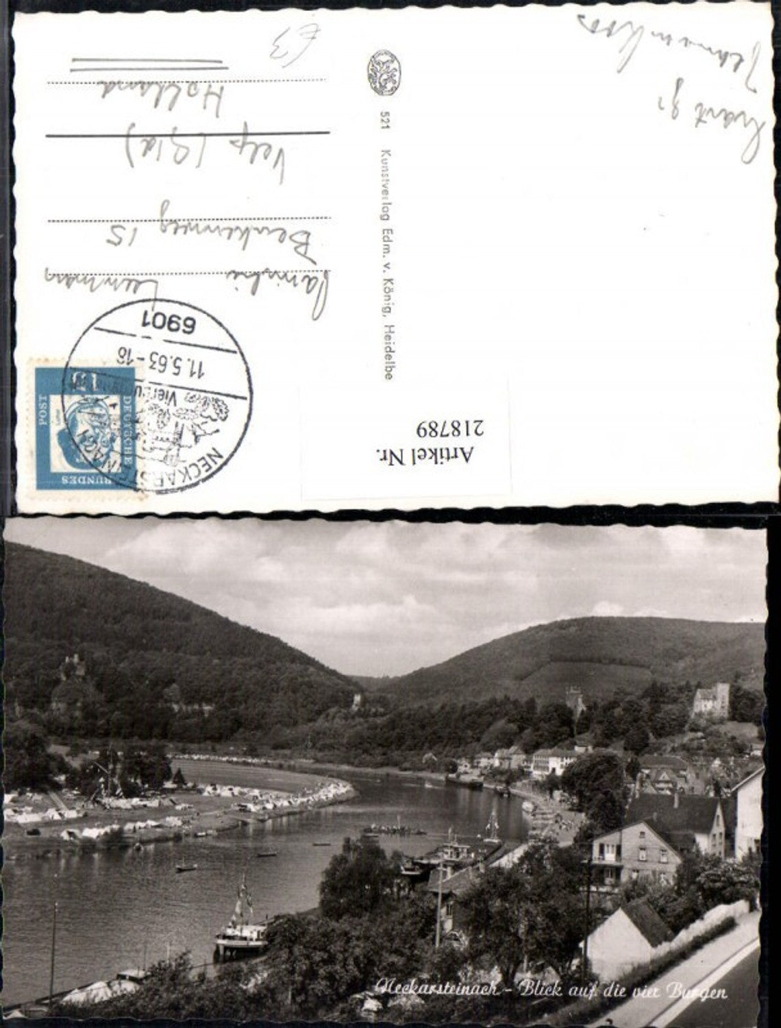 218789,Neckarsteinach Blick auf d. Vier Burgen