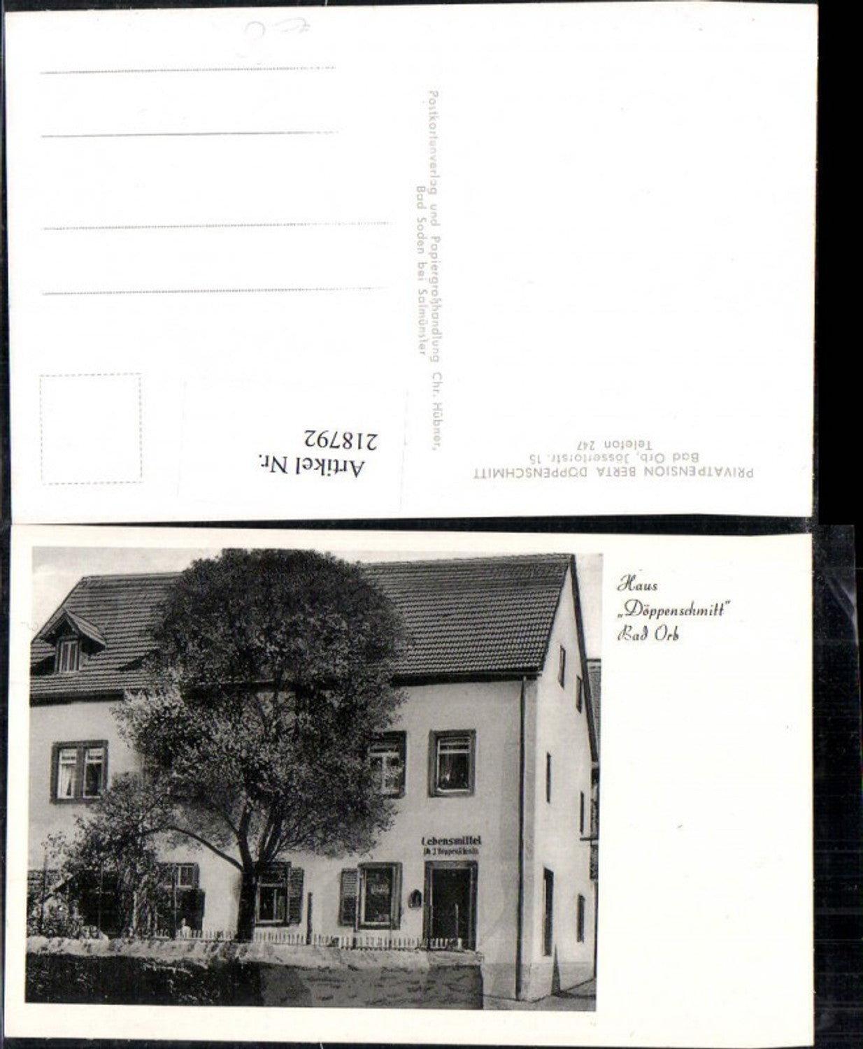 218792,Bad Orb Privatpension Berta Döppenschmitt Hausansicht