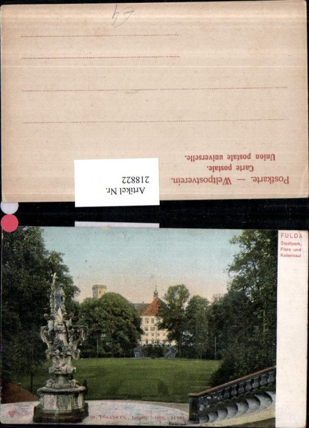 218822,Fulda Stadtpark Flora u. Kaisersaal pub Trenkler & Co