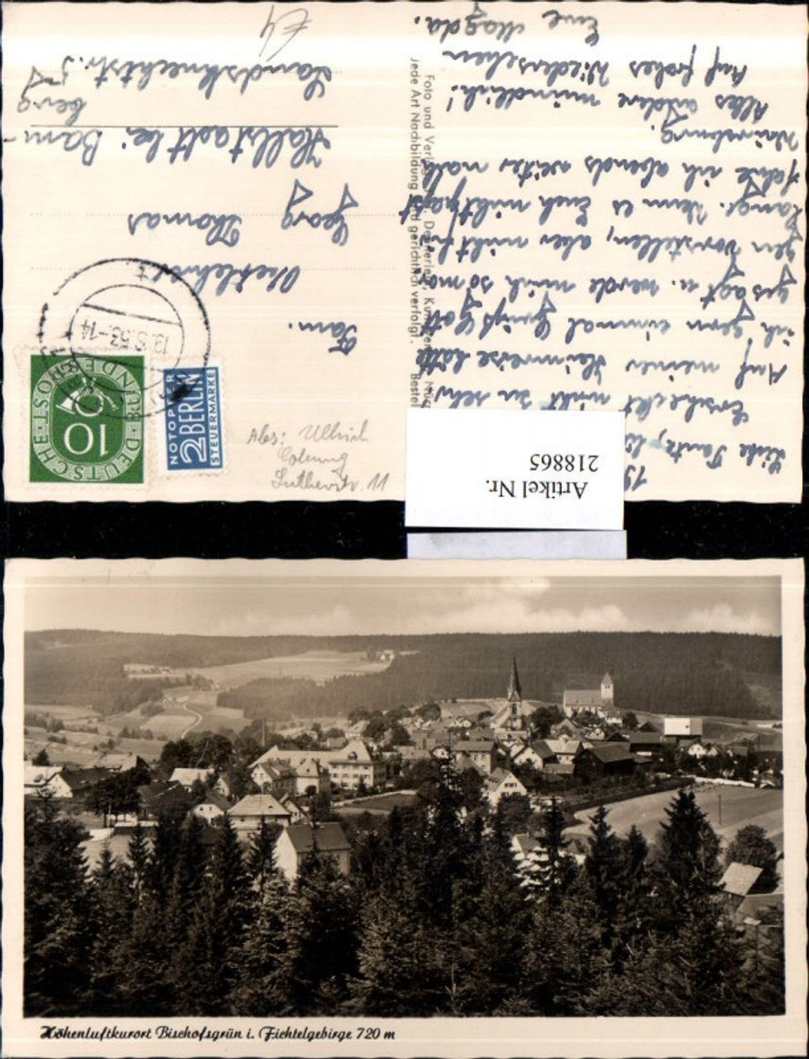 218865,Bischofsgrün i. Fichtelgebirge Totale