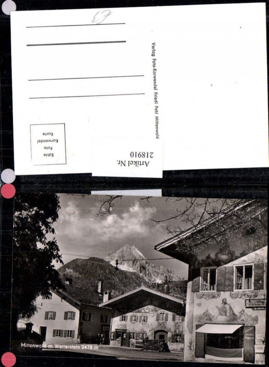 218910,Mittenwald m. Wetterstein Ortsansicht