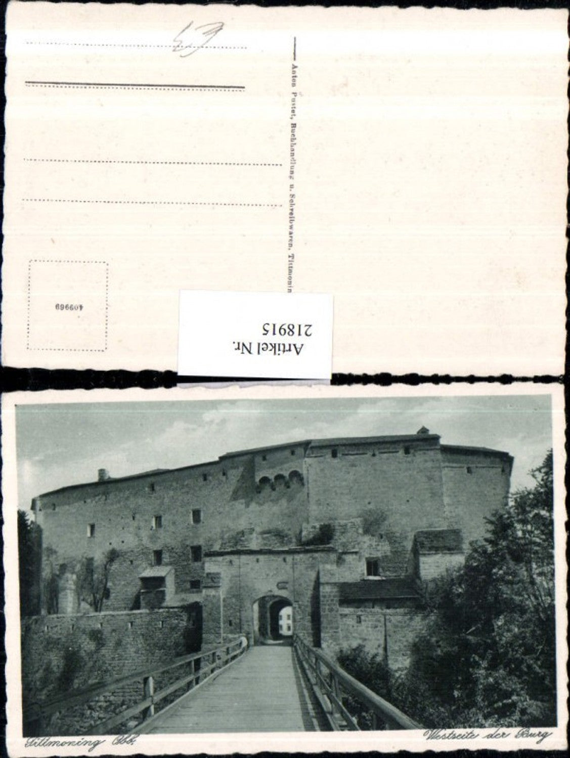 218915,Tittmoning Westseite der Burg Brücke