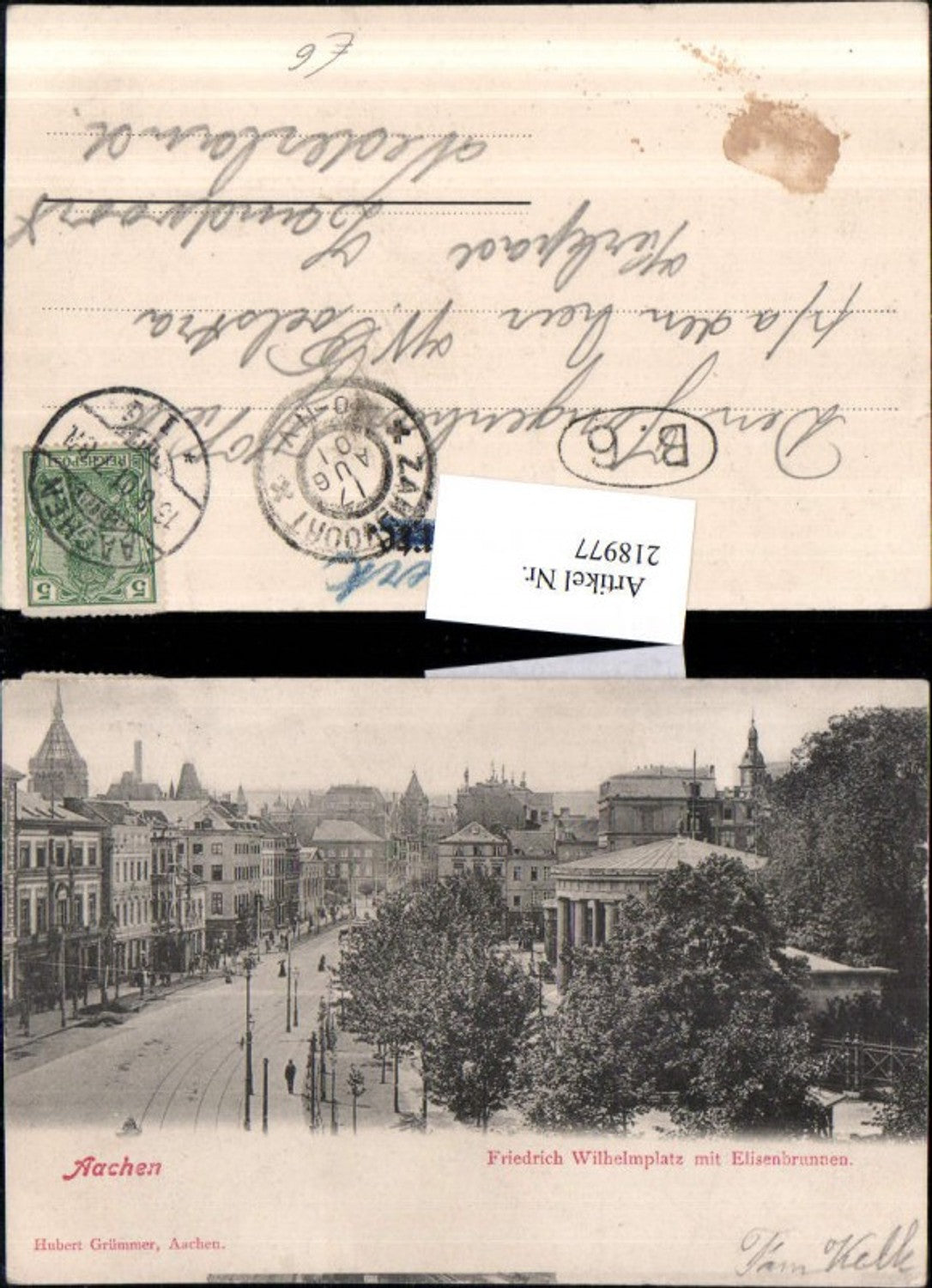 218977,Aachen Friedrich Wilhelmplatz m. Elisenbrunnen