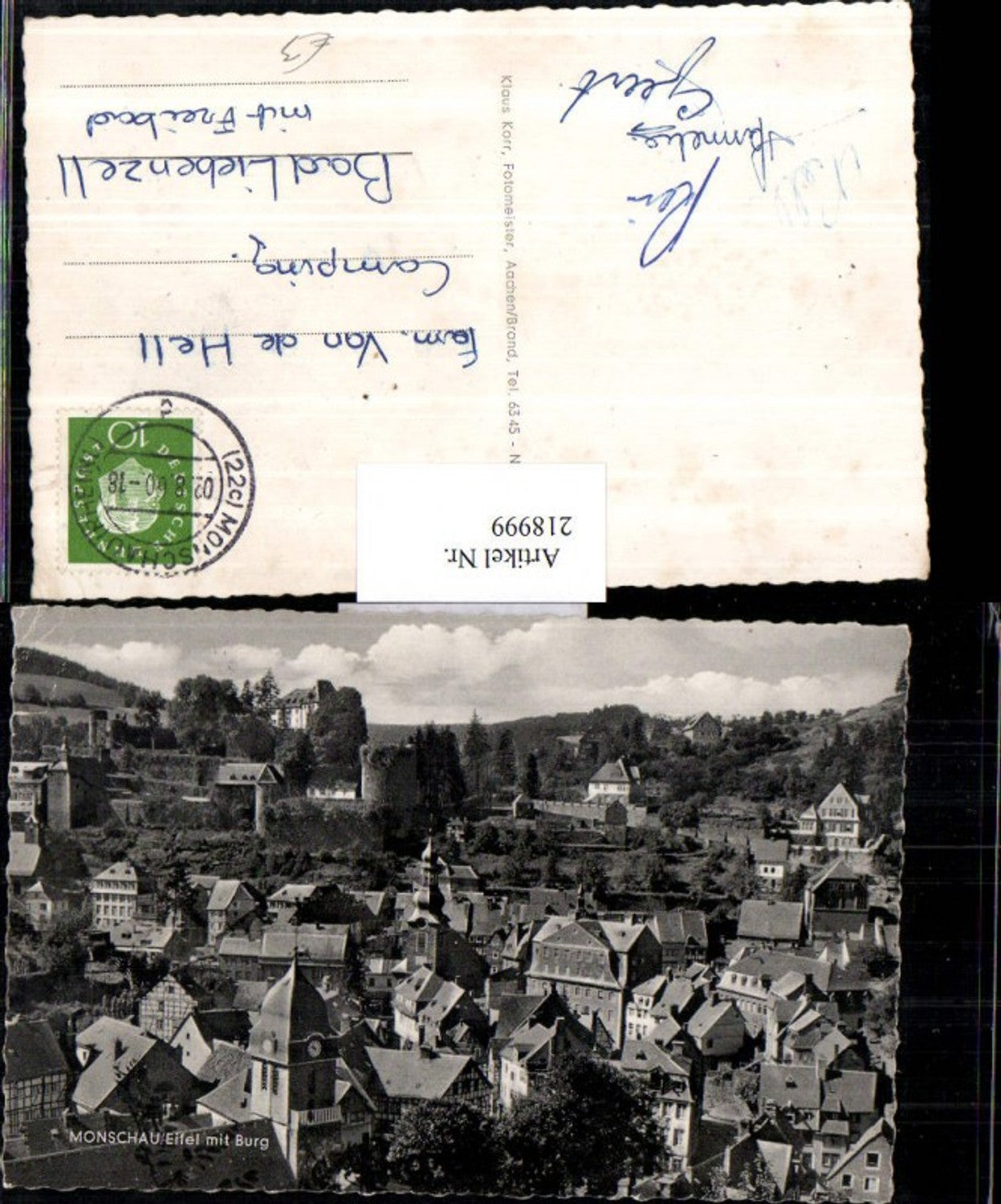 218999,Monschau a. d. Eifel Totale m. Burg