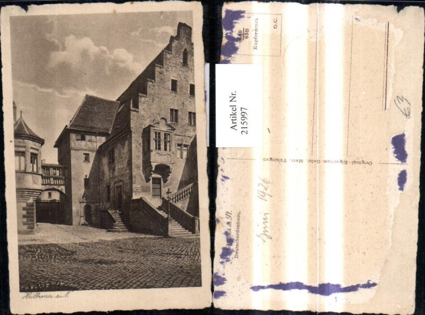 215997,Heilbronn a. Neckar Ansicht Deutschordenhaus 1926