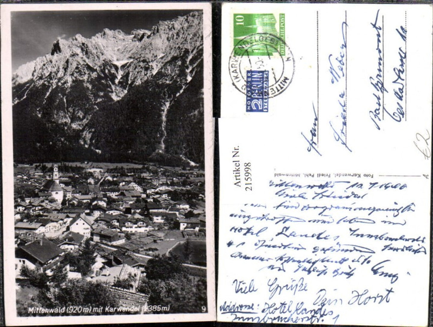 215998,Mittenwald m. Karwendel