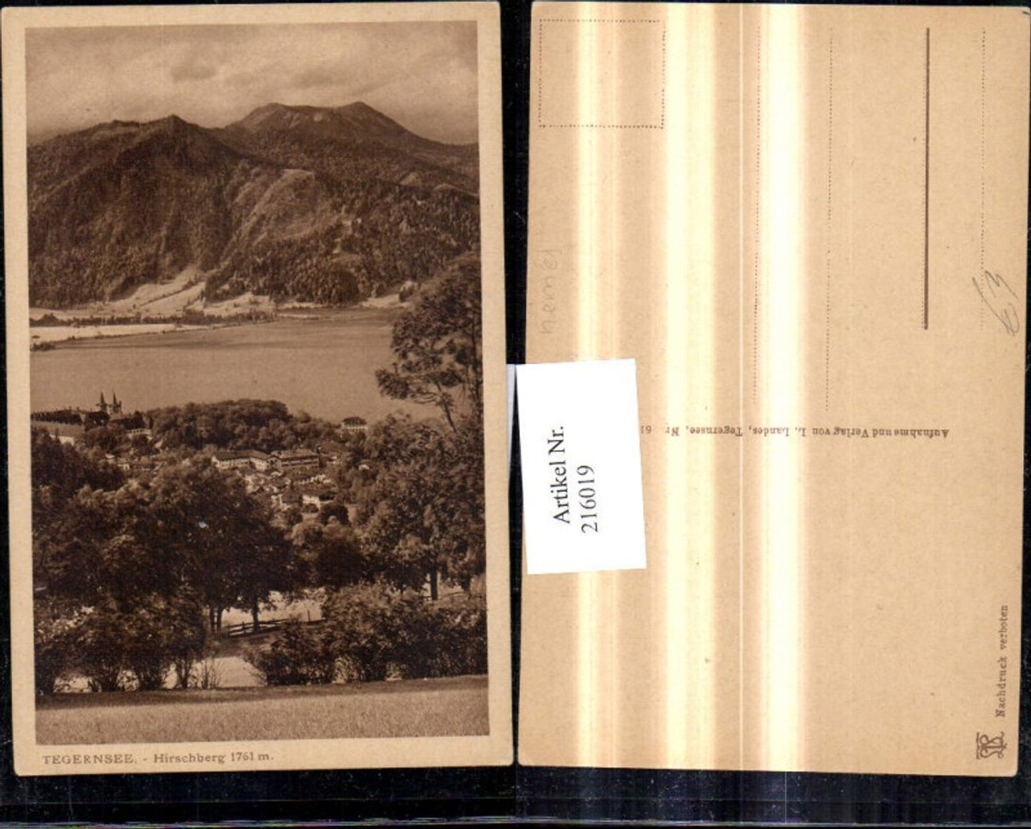 216019,Tegernsee Hirschberg