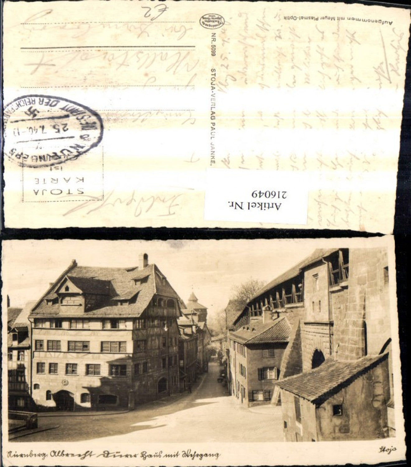 216049,Nürnberg Albrecht-Dürer-Haus mit Wehrgang Frauentorturm