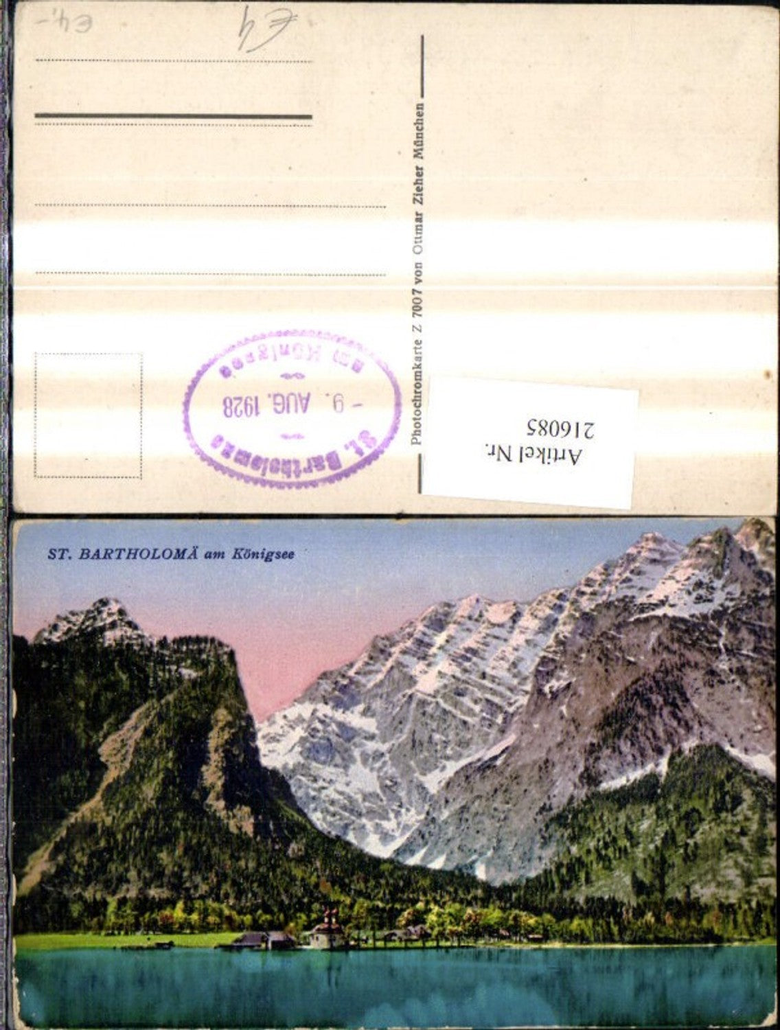 216085,St. Bartholomä a. Königssee pub Ottmar Zieher Z 7007