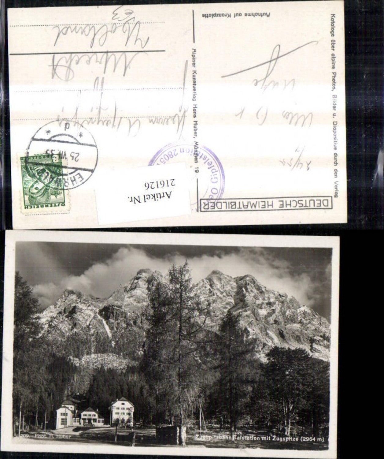 216126,Zugspitzbahn Talstation m. Zugspitze pub Hans Huber