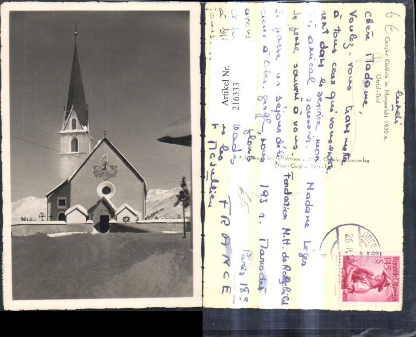 Alte Ansichtskarte – Old Postcard