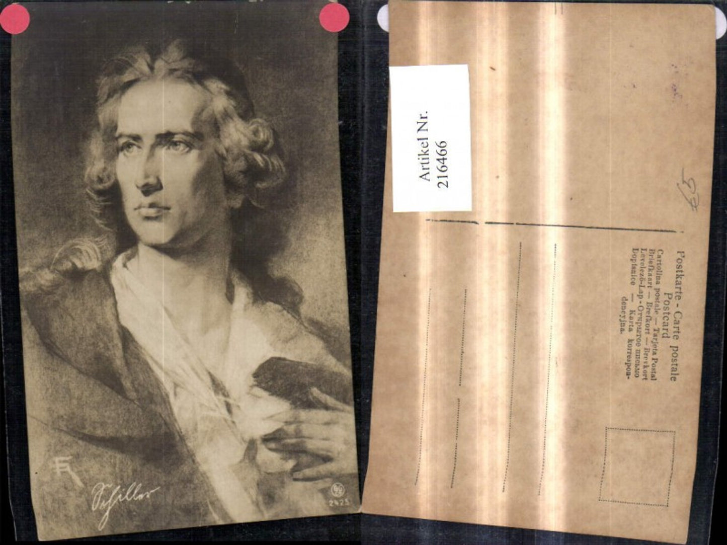 216466,Künstler Ak Friedrich Schiller Portrait