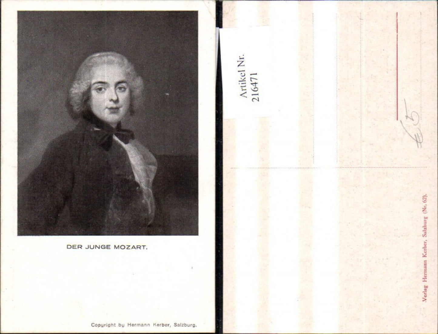 216471,Künstler Ak Der junge Wolfgang Amadeus Mozart Portrait