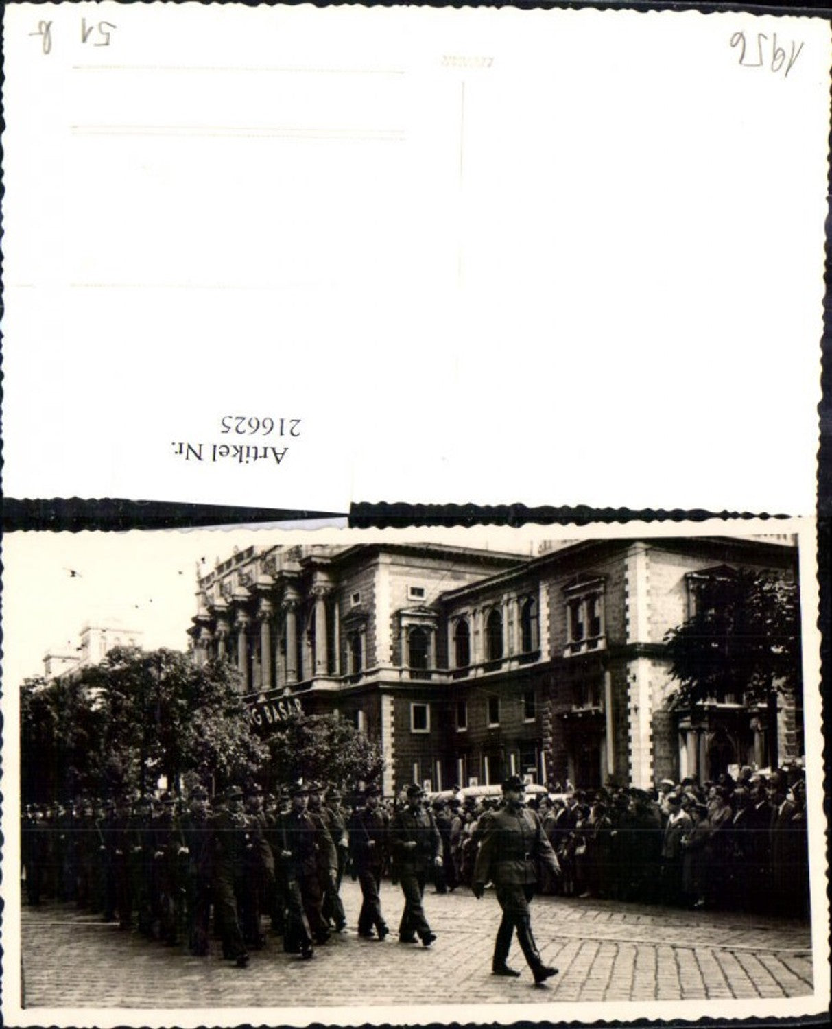 216625,Foto Ak Soldaten Uniform Marsch Aufmarsch Wien Schottenring Börse 1956