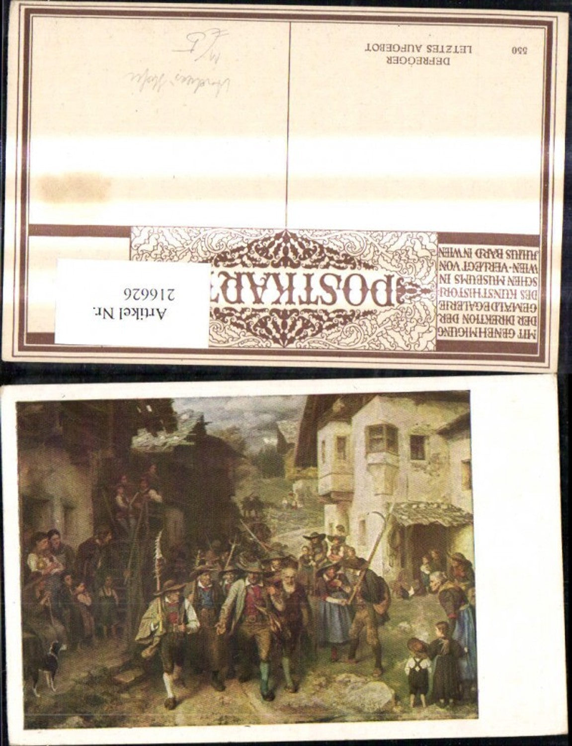 216626,Künstler Ak Defregger Letztes Aufgebot Andreas Hofer Tirol