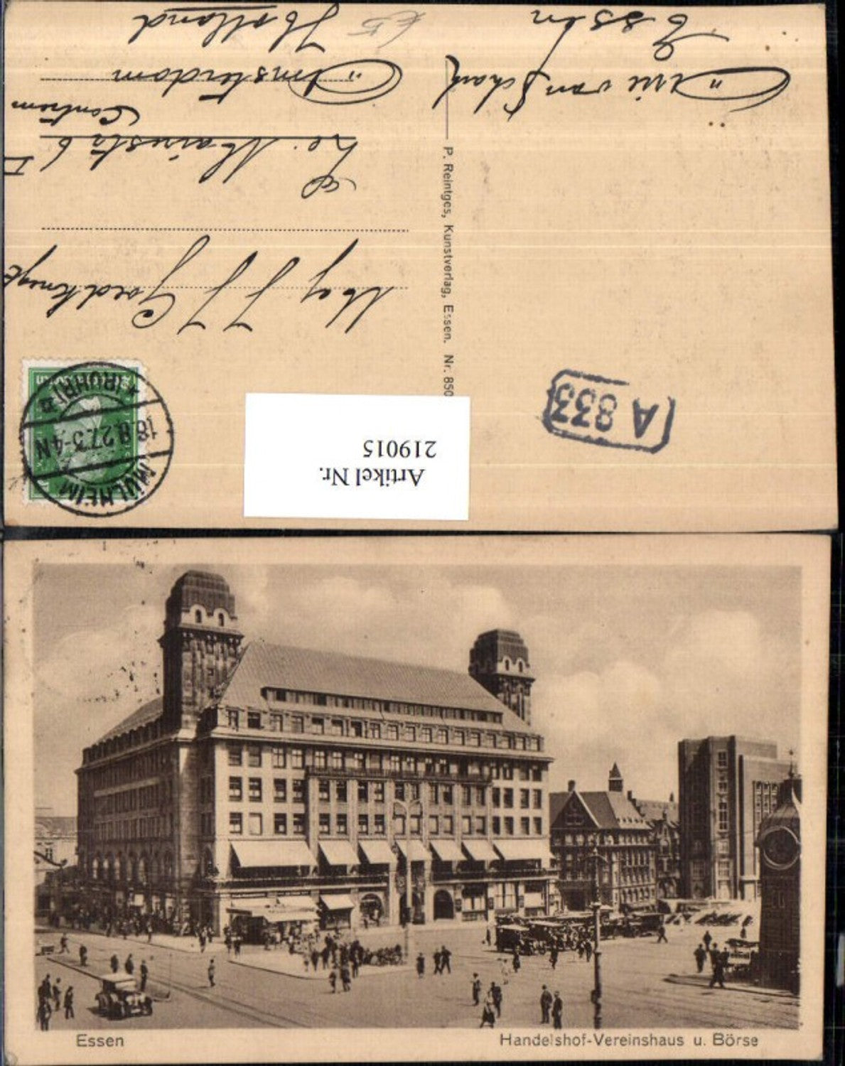 219015,Essen Handelshof-Vereinshaus u. Börse