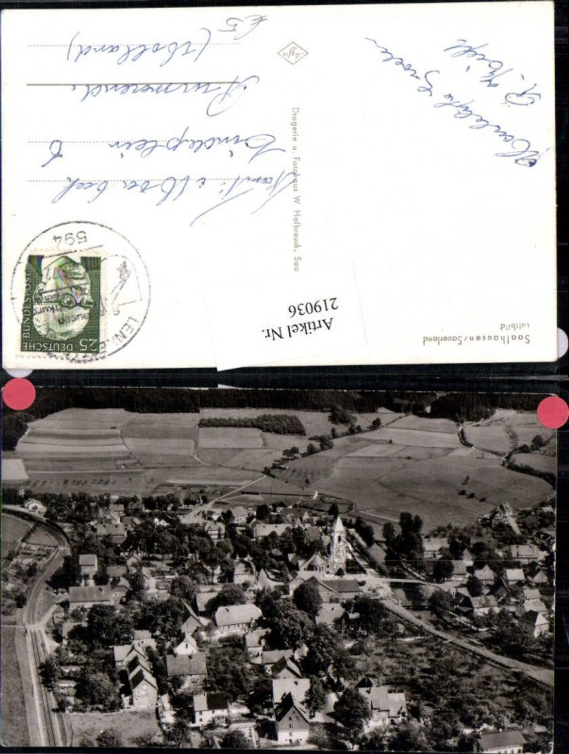 219036,Saalhausen im Sauerland Totale Fliegeraufnahme