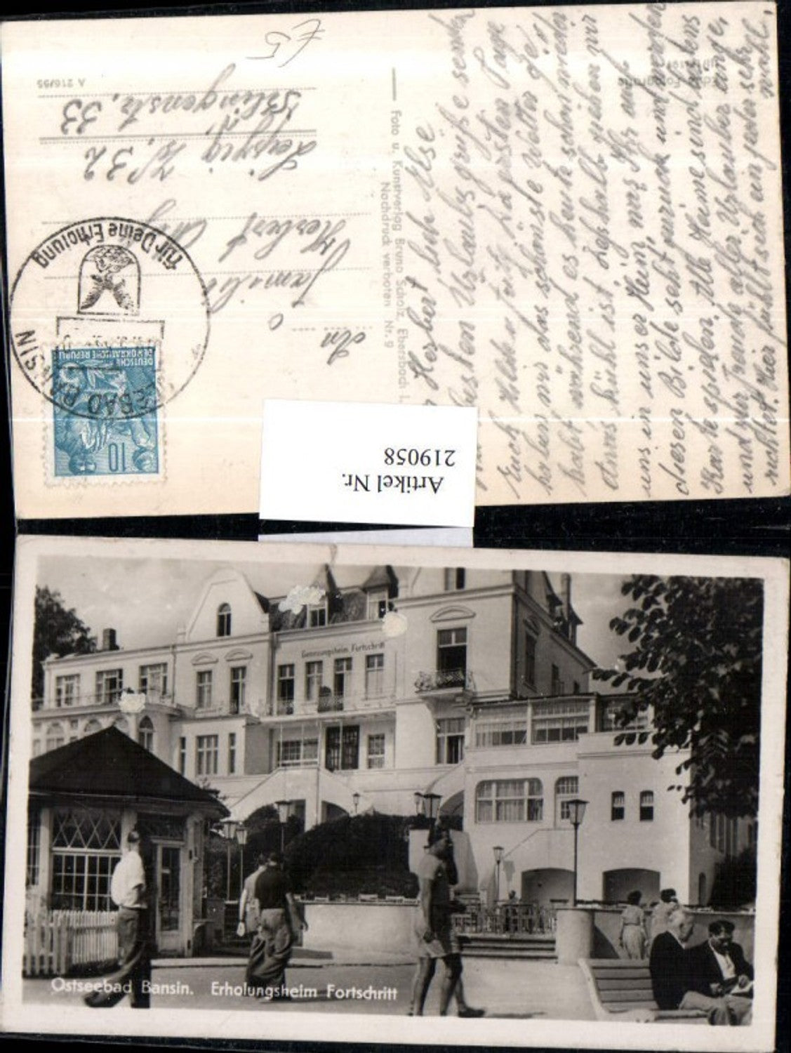 219058,Ostseebad Bansin Erholungsheim Fortschritt