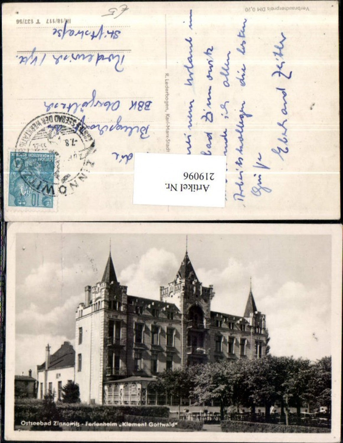 219096,Ostseebad Zinnowitz Ferienheim „Klement Gottwald“