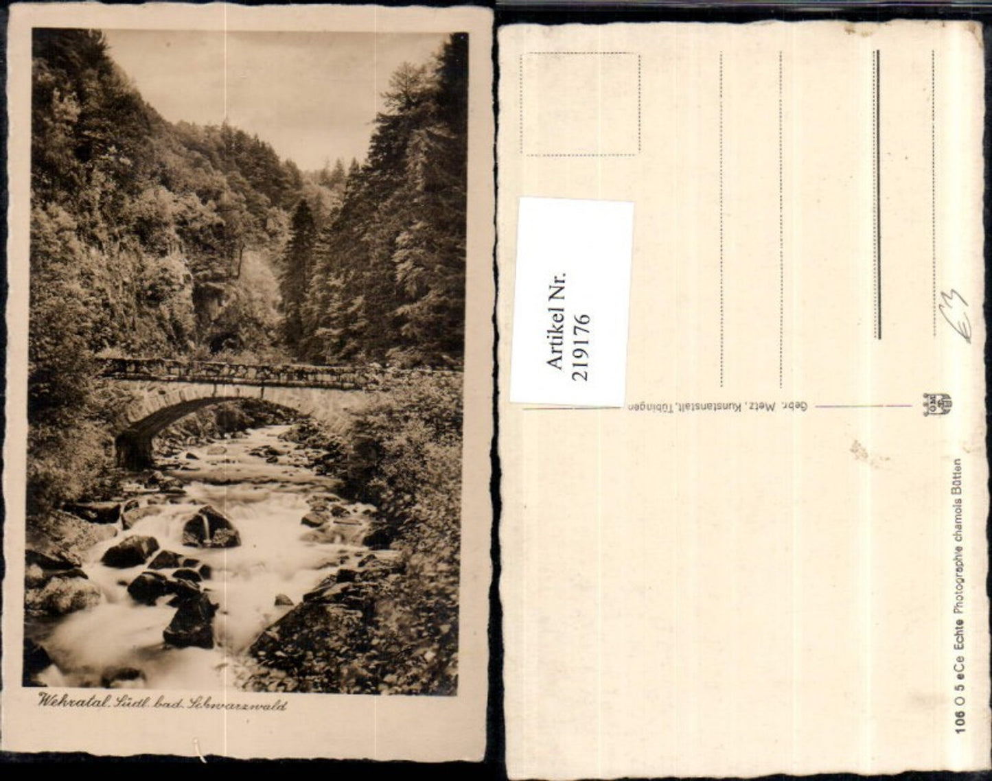219176,Wehratal Südl.bad. Schwarzwald Partie Brücke