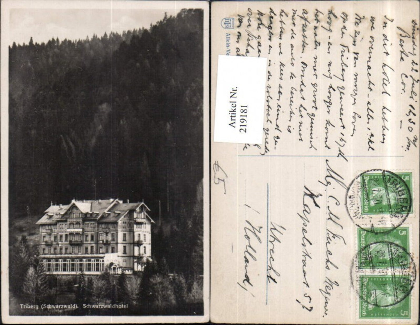219181,Triberg im Schwarzwald Schwarzwaldhotel Hotel