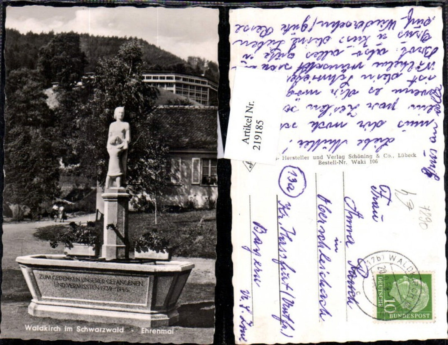 219185, Waldkirch in the Black Forest War Memorial Monument