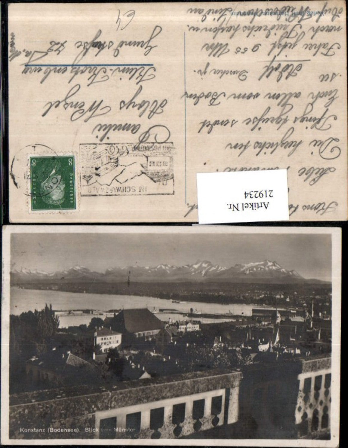 219234,Konstanz a. Bodensee Blick vom Münster Teilansicht